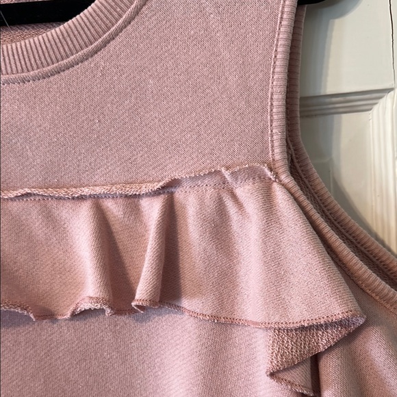 Eye Candy Pink Ruffled Cold Shoulder Top - Picture 5 of 5